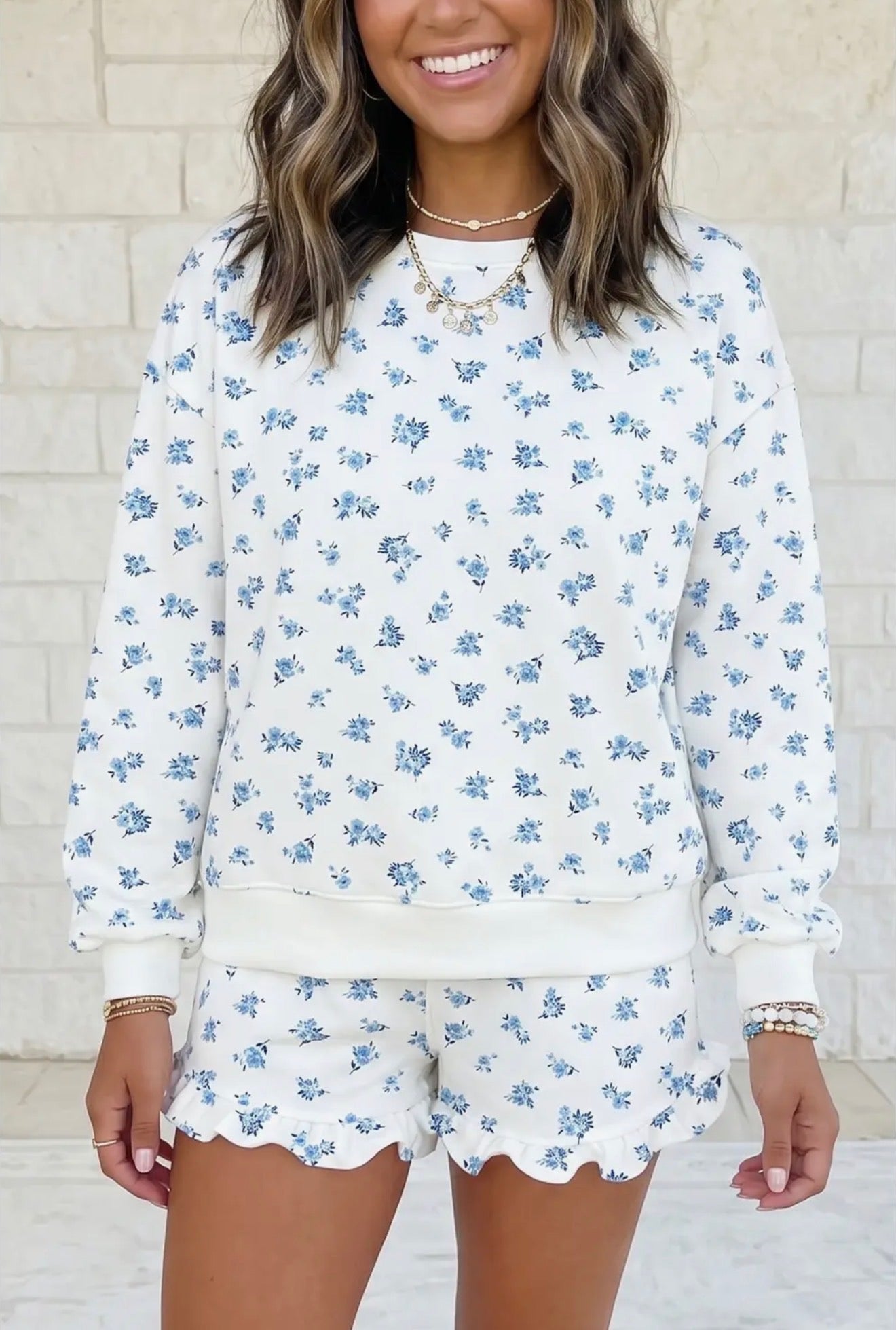 Ditsy Blue Floral Set