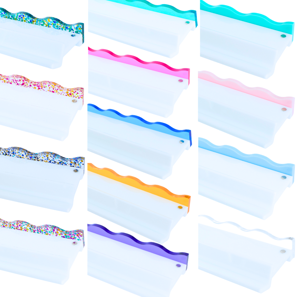 Magnetic Mahjong Pusher-Confetti-Wavy-Multi-Color