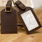 Fish Leather Embossed Luggage Tag