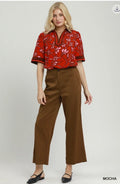 Solid Wide Leg Pants