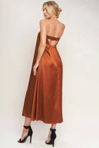 Satin Night Midi Dress