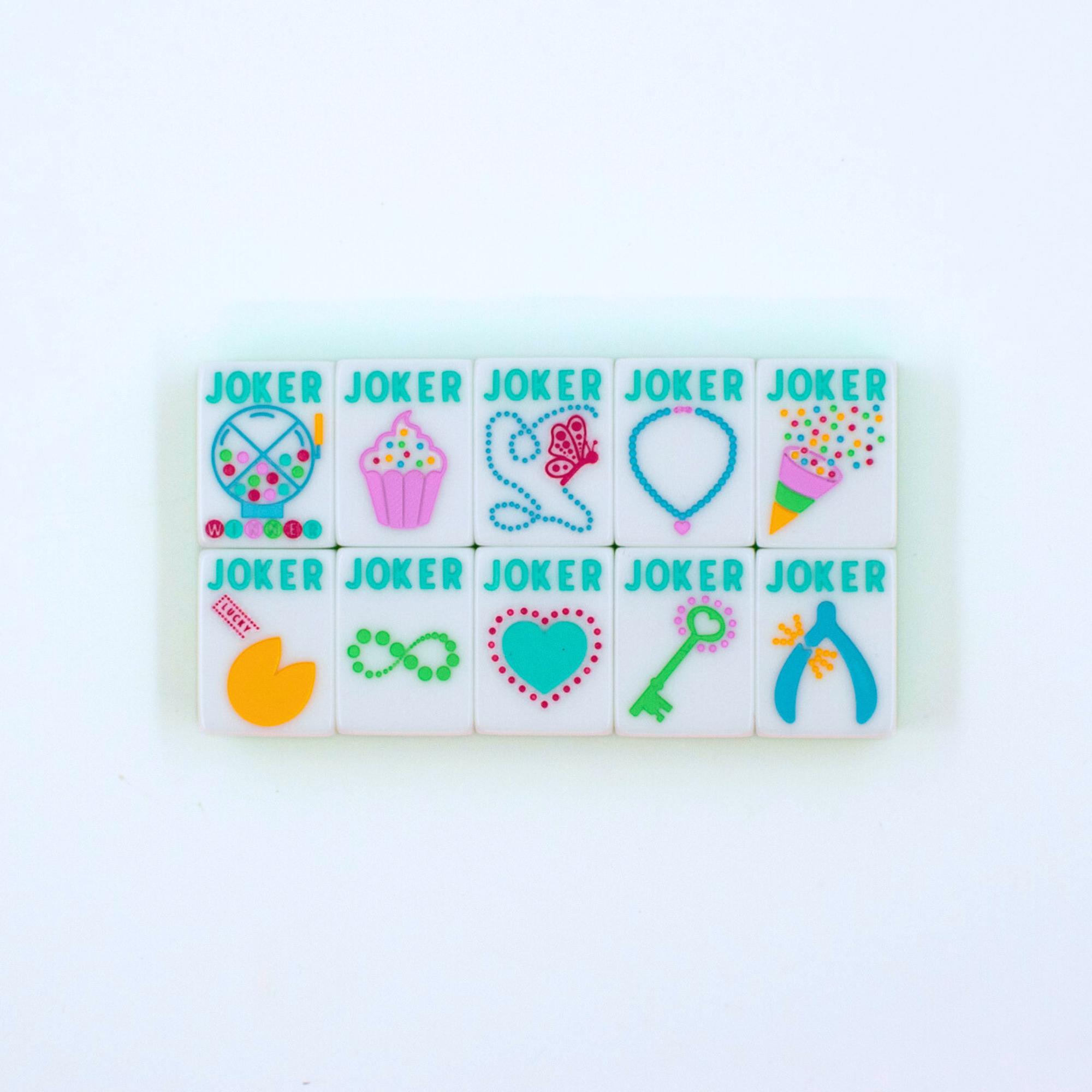 Mahjong Set- Crystal Confetti Lemon-Lime