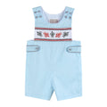 Turtle Smocked Shortalls