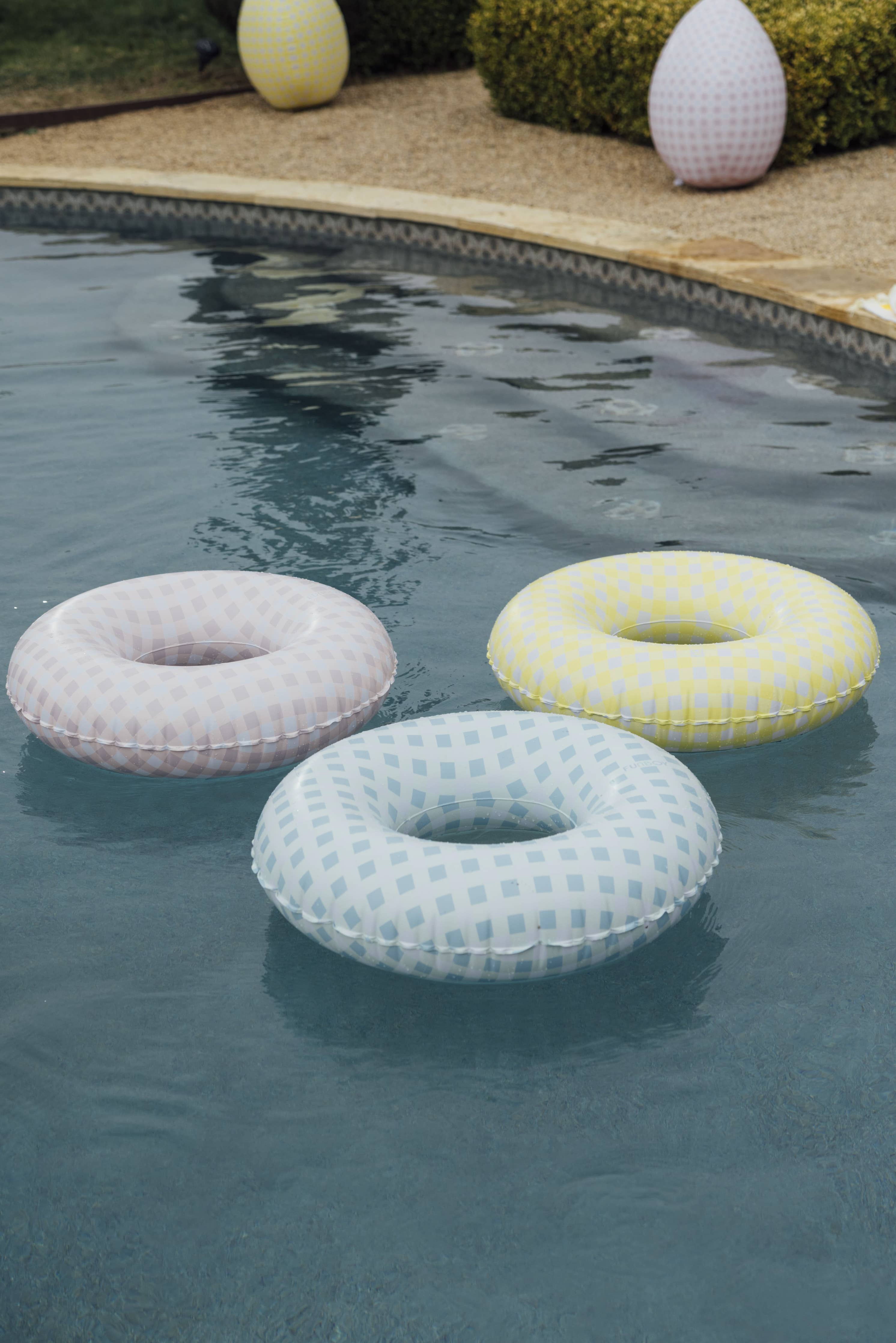 Kids Tube Float, Pink Gingham