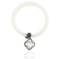 Opal Drop Swarovski® Crystal Beaded Wrap Bracelet