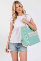 Embroidered Beach Tote