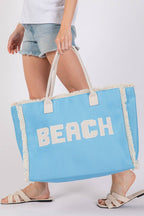 Embroidered Beach Tote