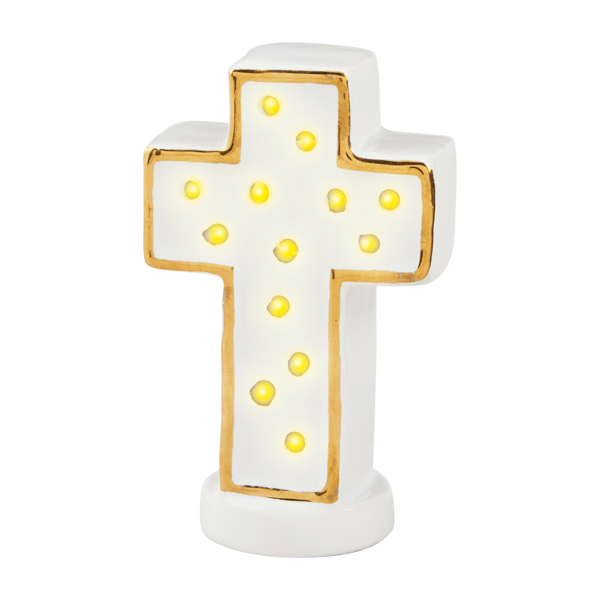 White Cross Light Up Sitter