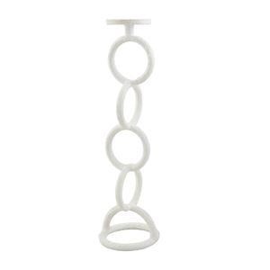 Large White Link Candlestick