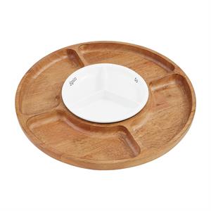 WOOD CERAMIC LAZY SUSAN