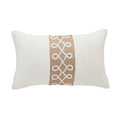Classic Ribbon Trim Lumbar Pillow