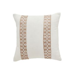 Classic Ribbon Trim Square Pillow