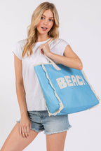 Embroidered Beach Tote