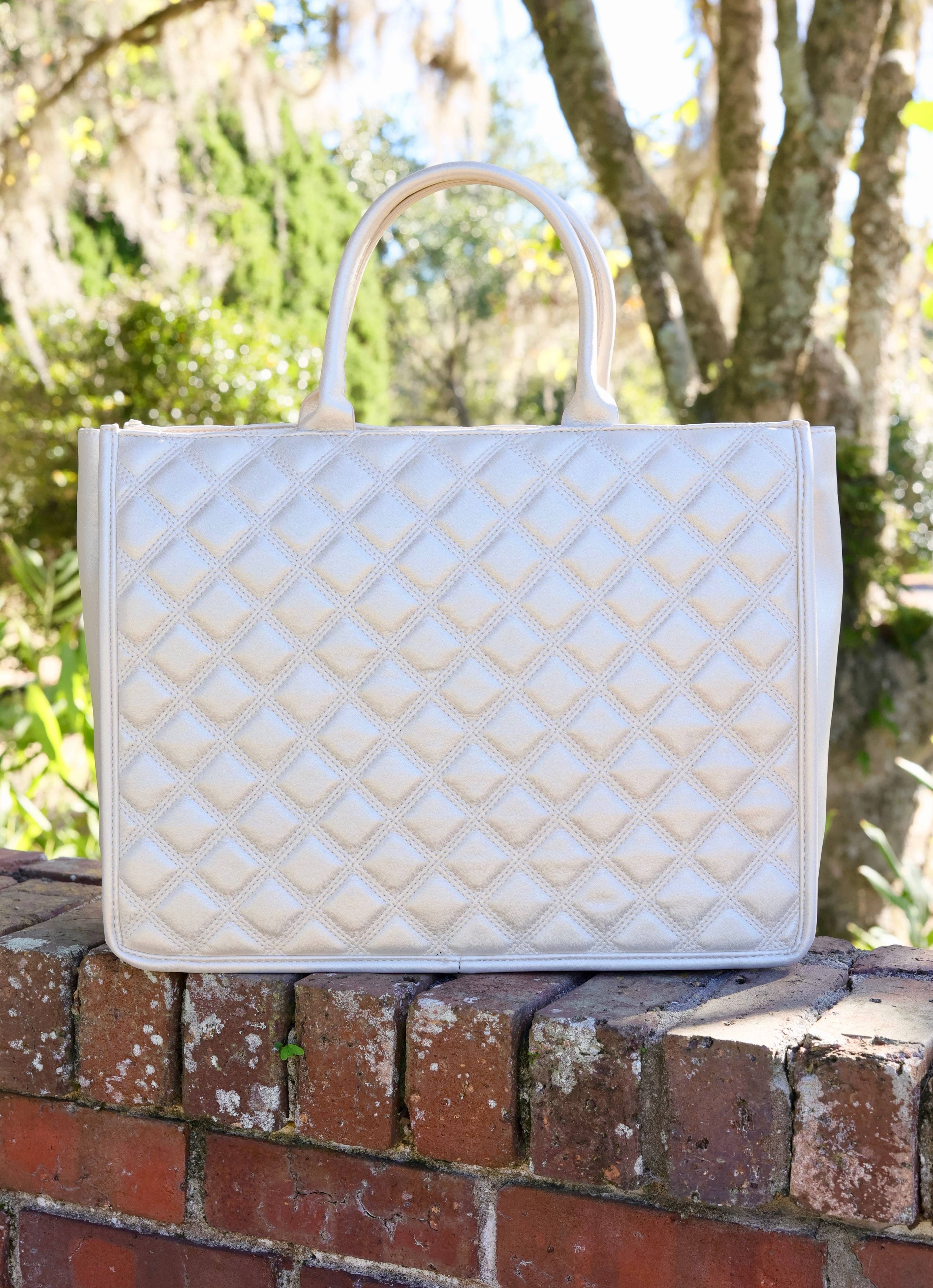 Niall Pearl Quilted Tote