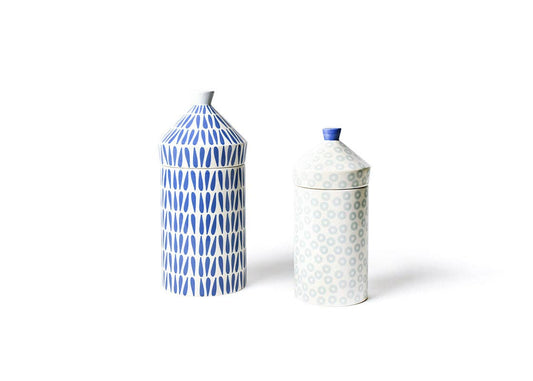 Iris Blue Canisters Set of 2
