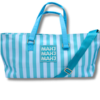 Mahjong Tote Bag-Stripes- Pink & Red