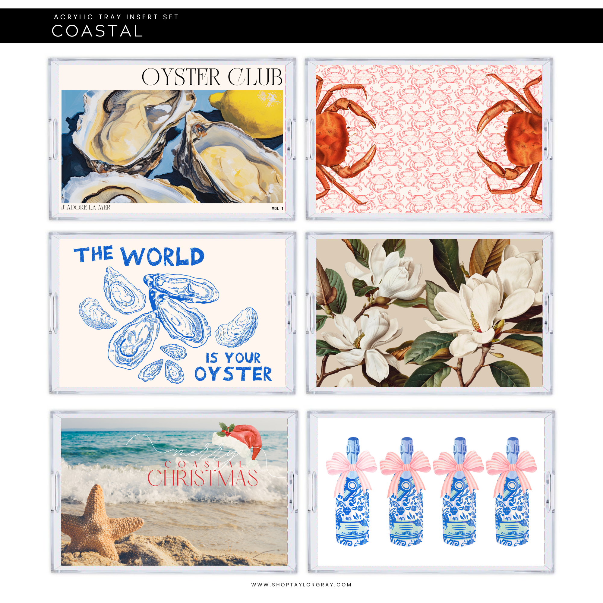 COASTAL insert set of 10
