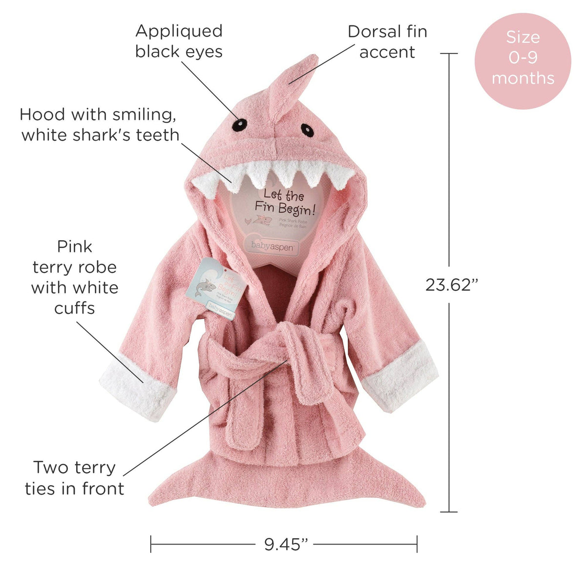 Shark Robe Let the Fin Begin Pink Shark Robe – Hydrangea House Edge