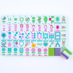 Mahjong Set- Crystal Confetti Lemon-Lime