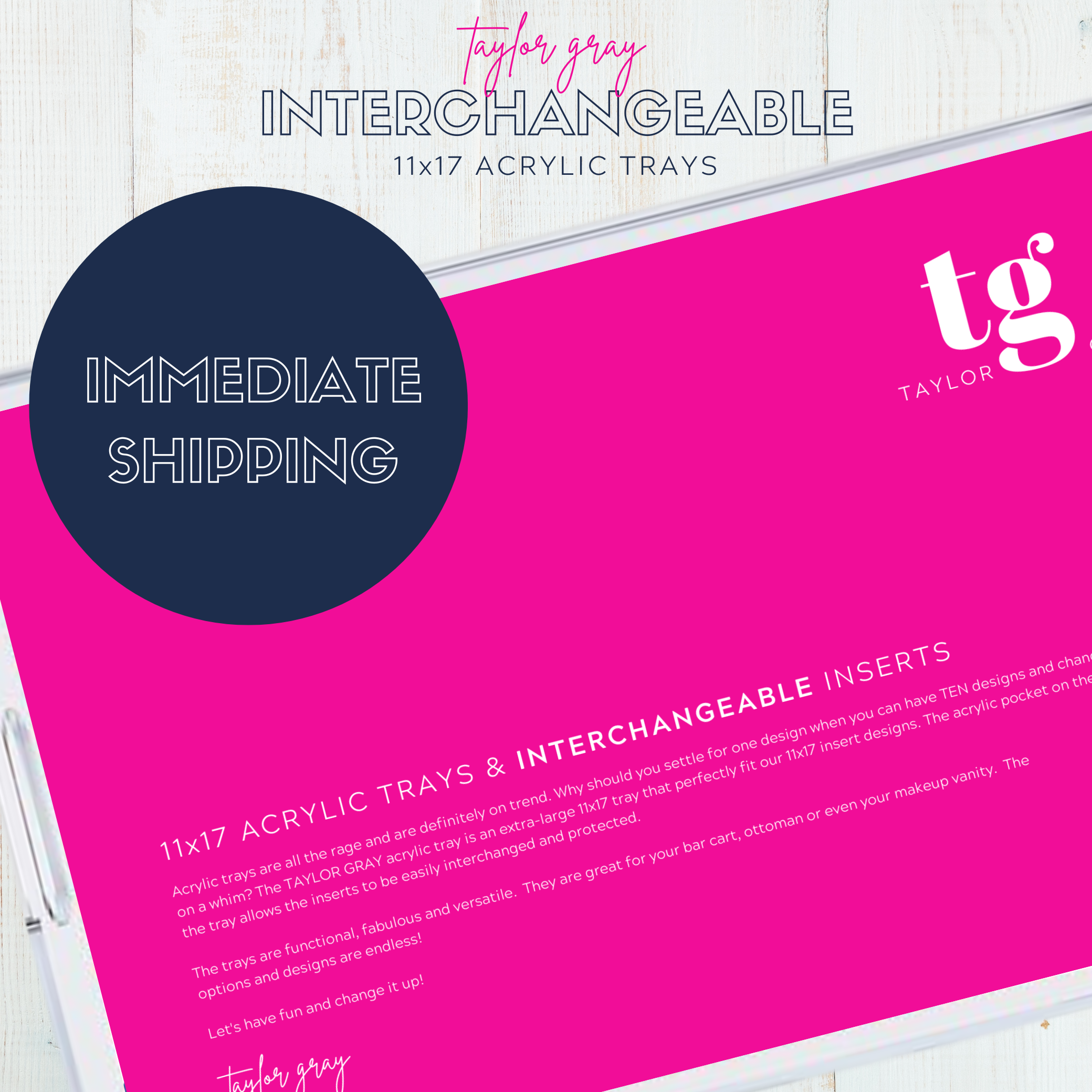 11x17 Acrylic Tray Clear