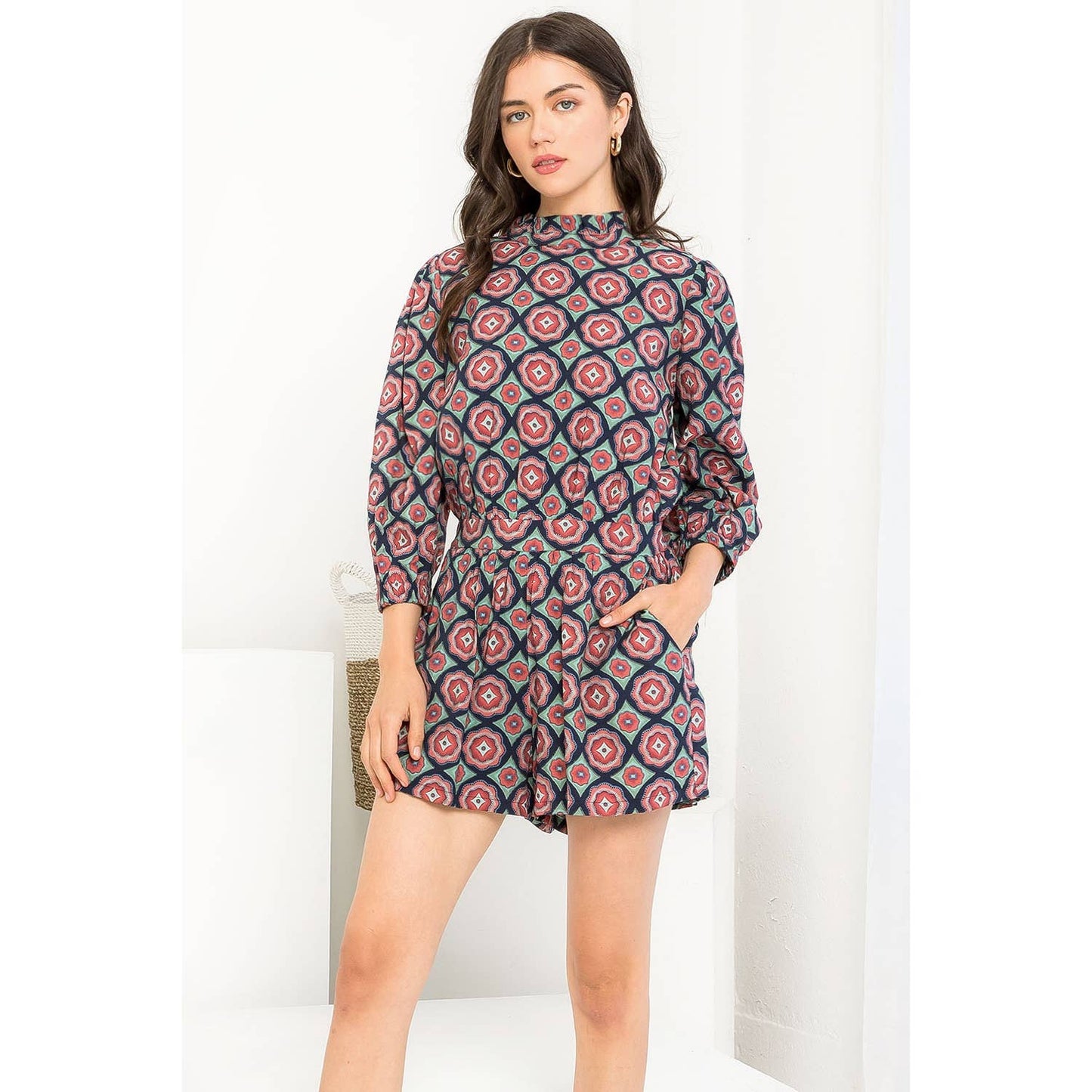 Navy Nights Romper
