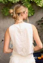 Nautical Eyelet Top