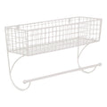 Large Antique White Farmhouse Towel Rack