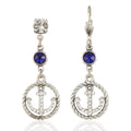Nautical Anchor Crystal Earrings