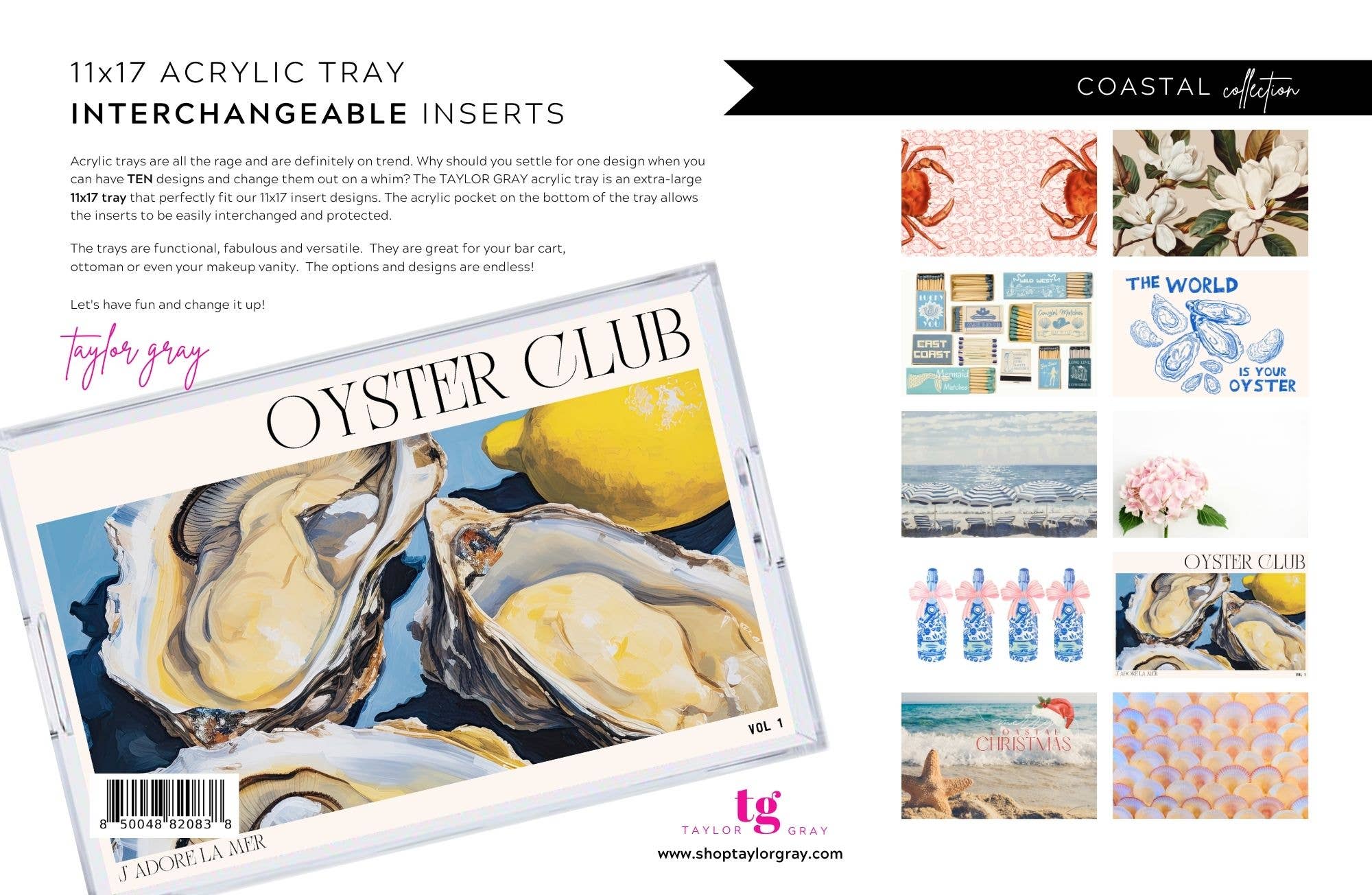 COASTAL insert set of 10