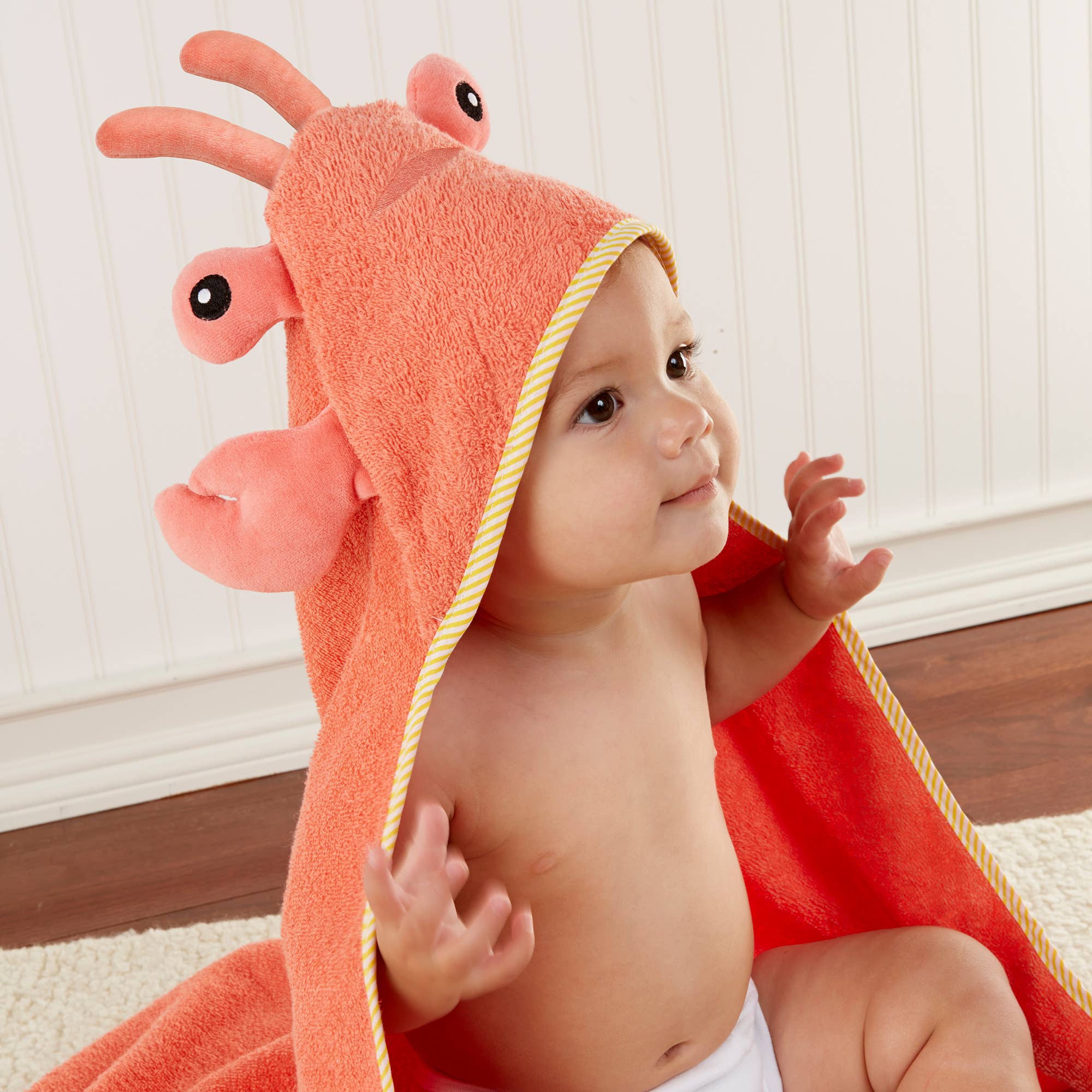 Lobster Laughs Lobster Hooded Towel