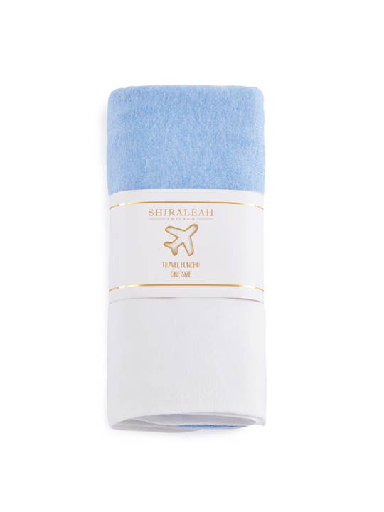 Madeleine Travel Poncho: Bluebell