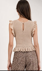 Ruffle Sweater Top