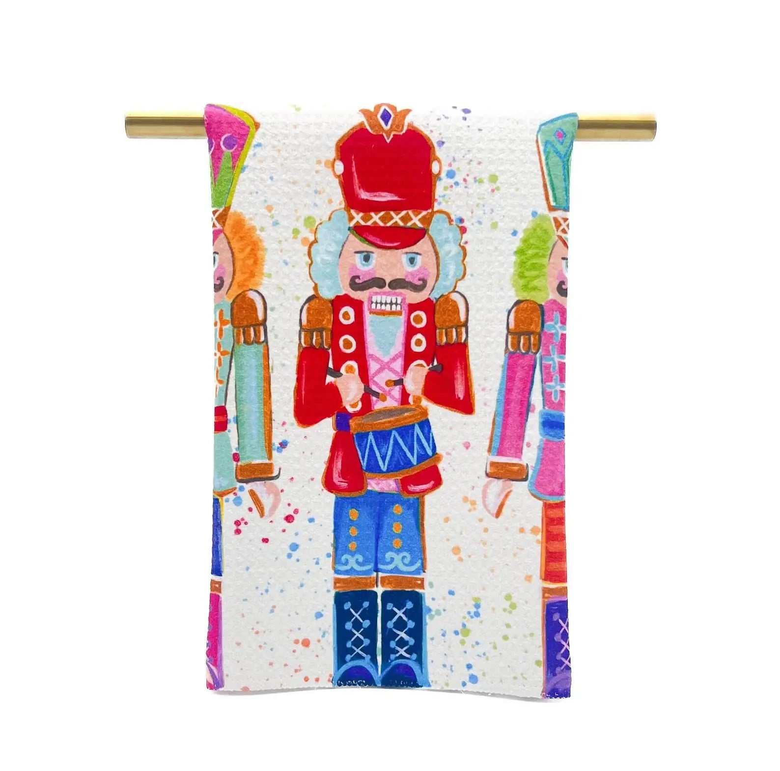 Colorful Nutcrackers Tea Towel