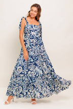 Navy Swirl Dress