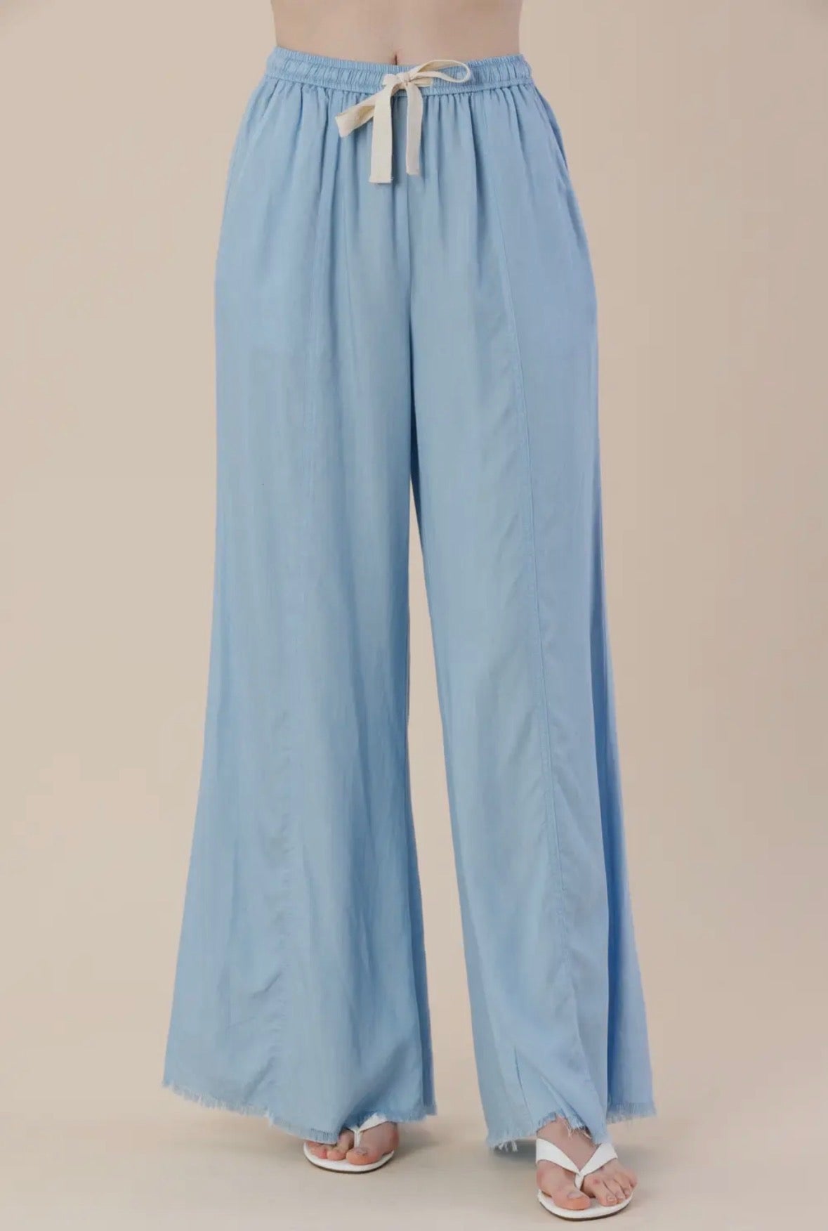 Blue Wide Leg Pants