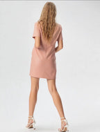 Pink Leather Dress