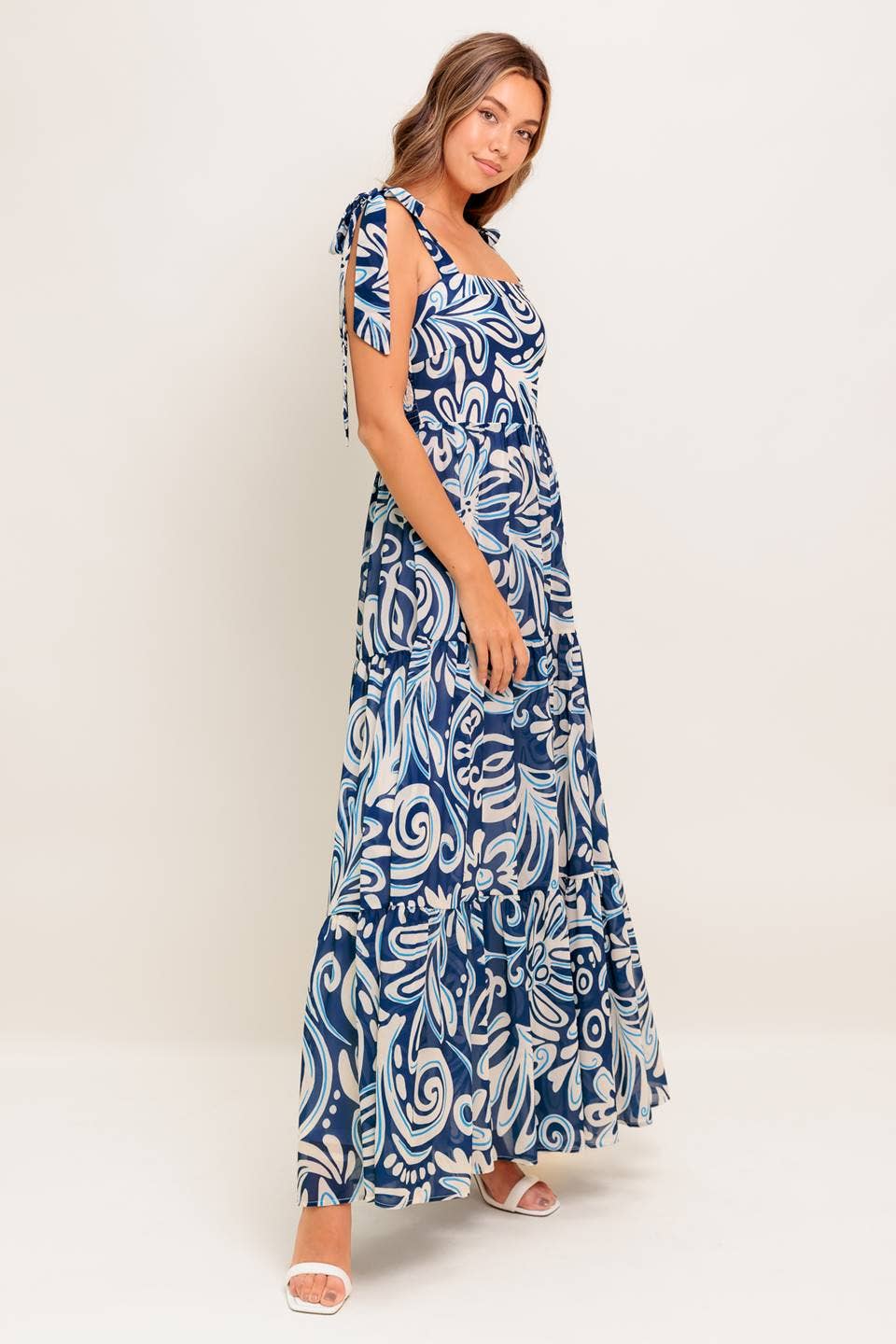 Navy Swirl Dress