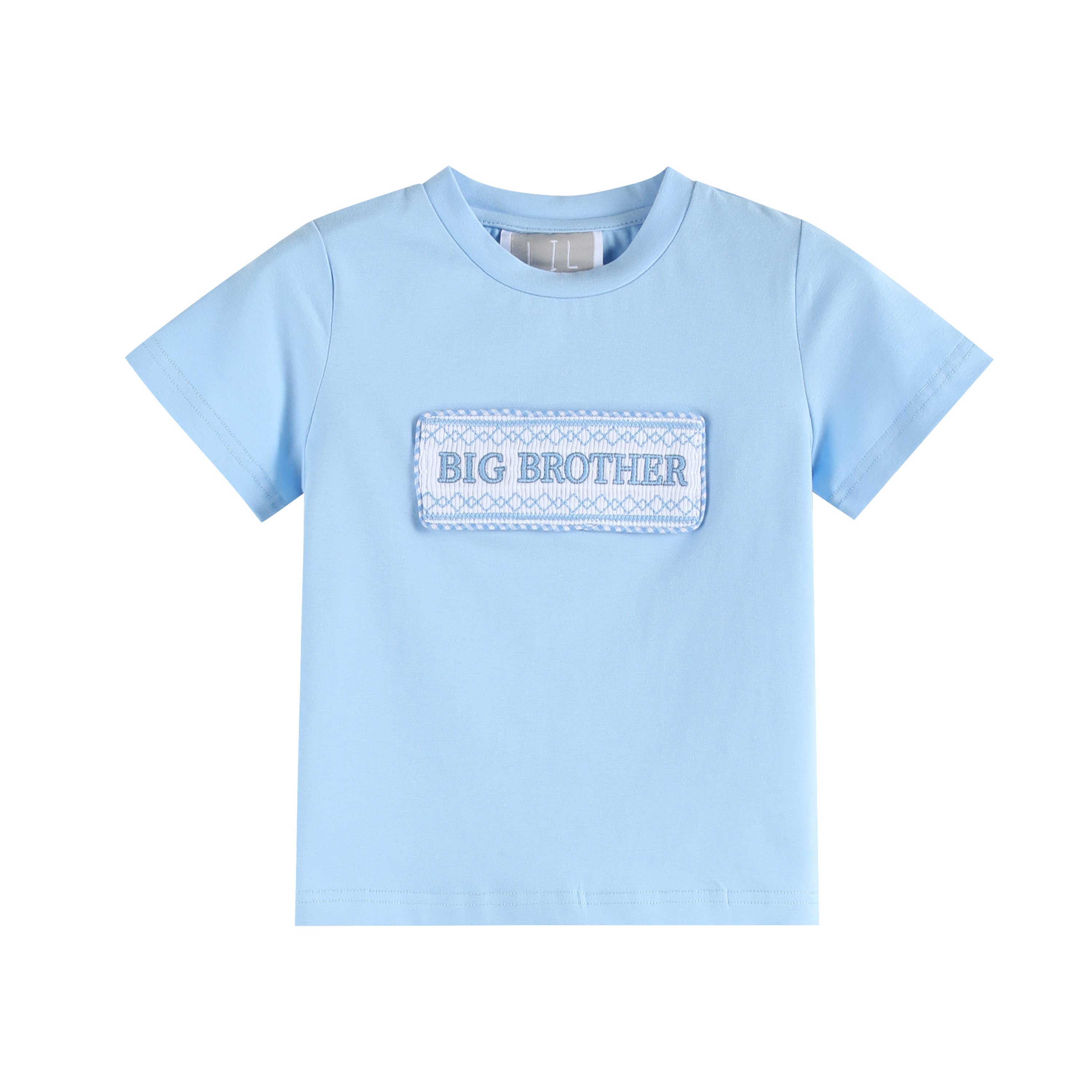 Light Blue Big Brother Smocked Shirt & Shorts