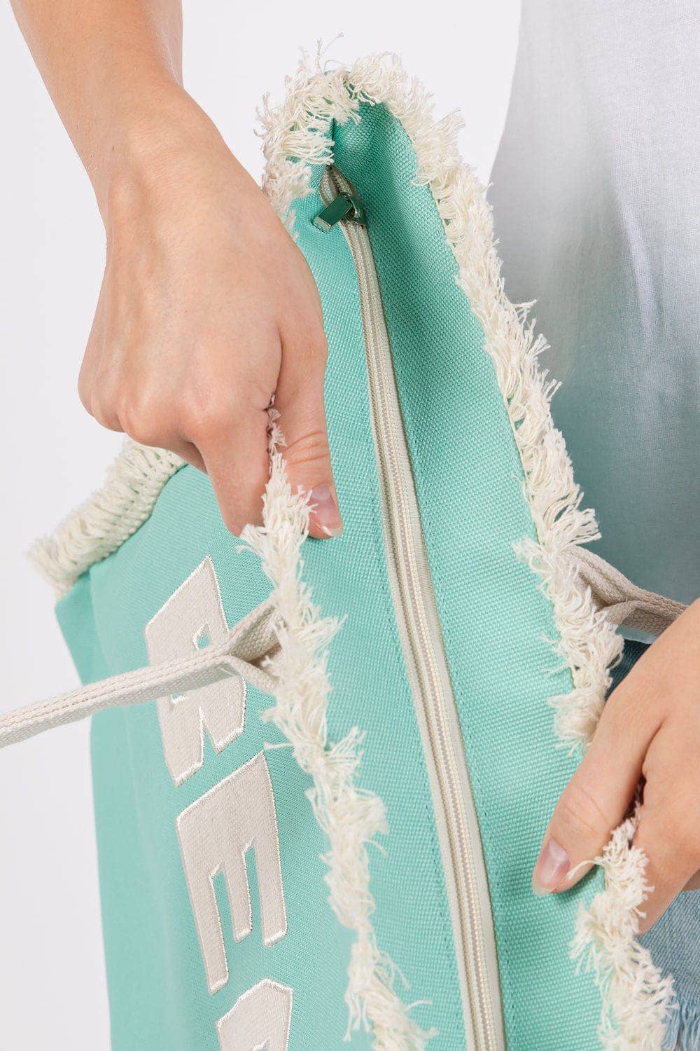 Embroidered Beach Tote