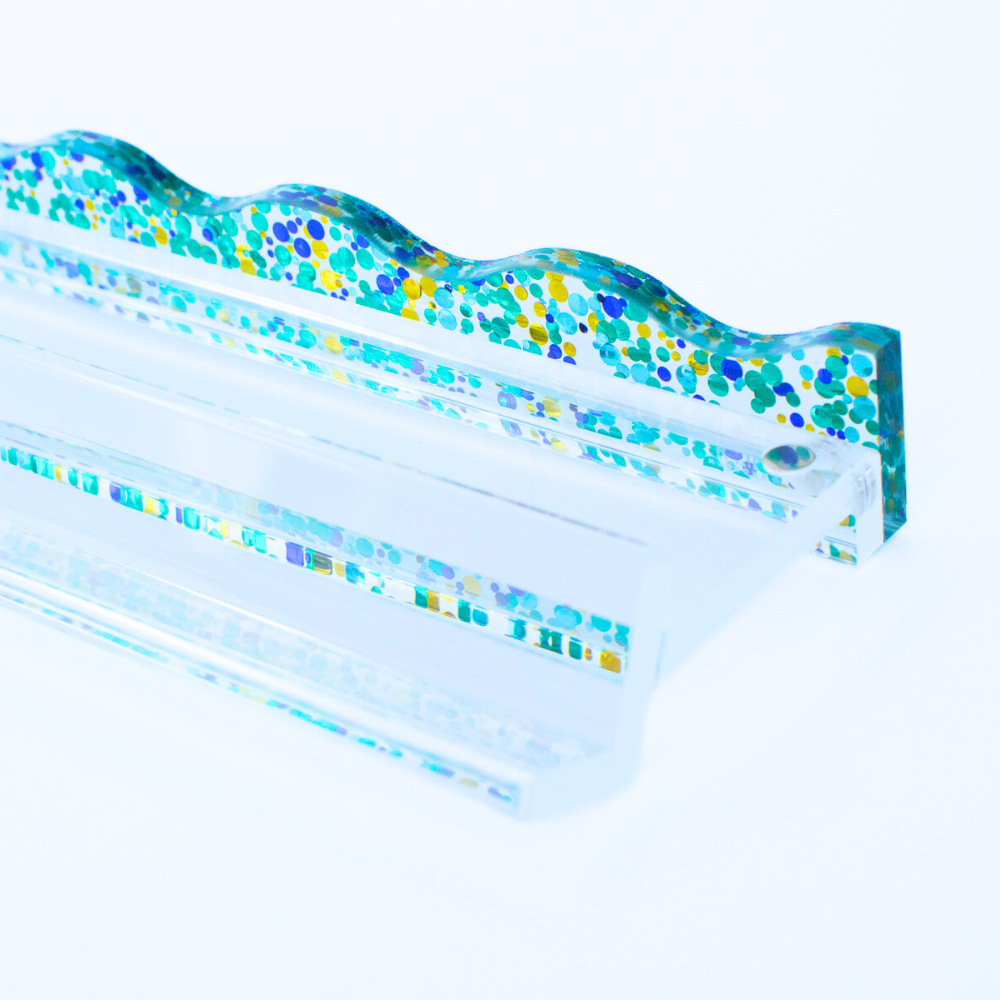 Magnetic Mahjong Pusher-Confetti-Wavy-Multi-Color