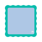 Mahjong Mat- Blue Scallop Color Wave