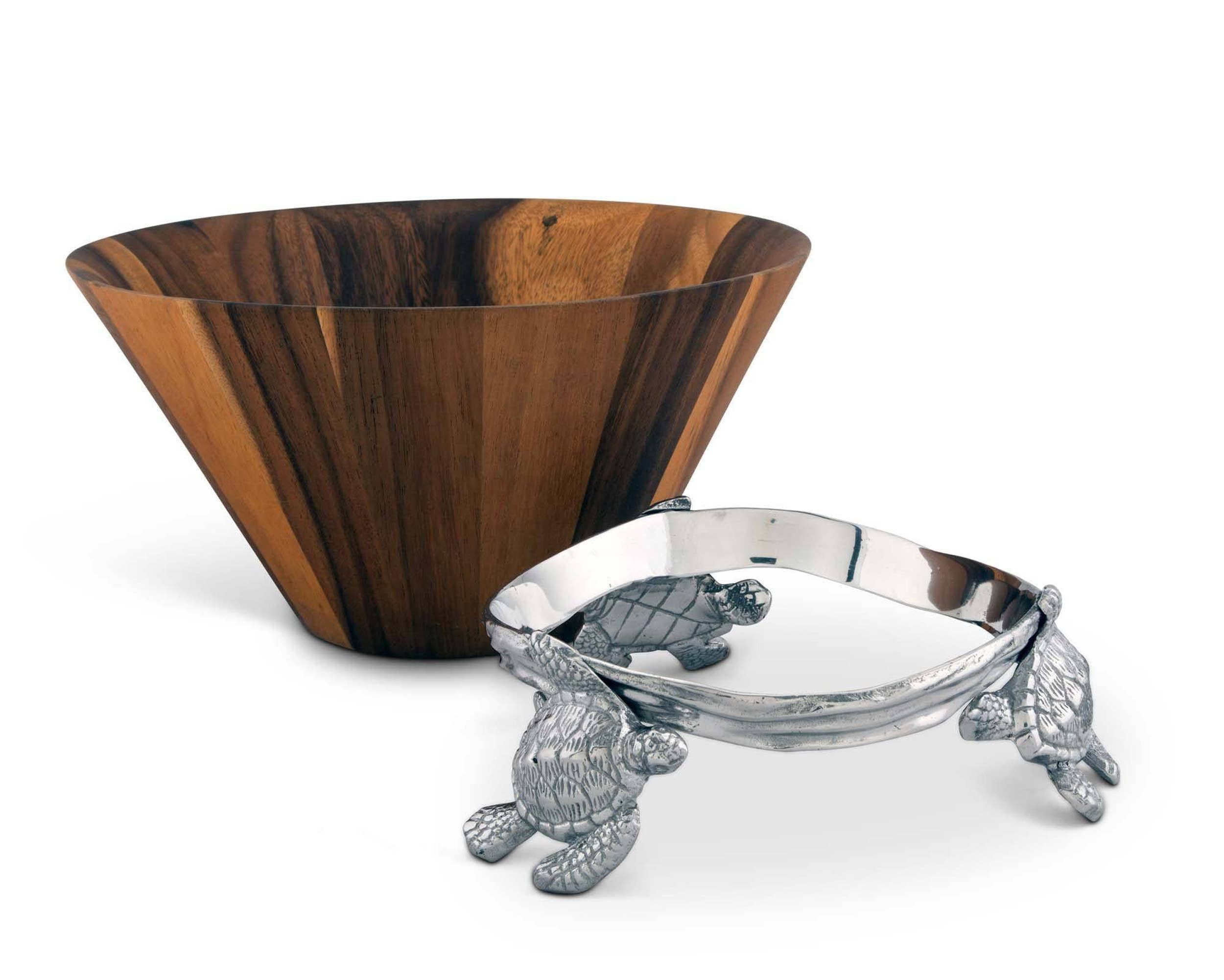 Sea Turtle Wood Salad Bowl