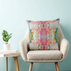 Layla Decorative Abstract Modern Art Painted Print Pillow: 18x18