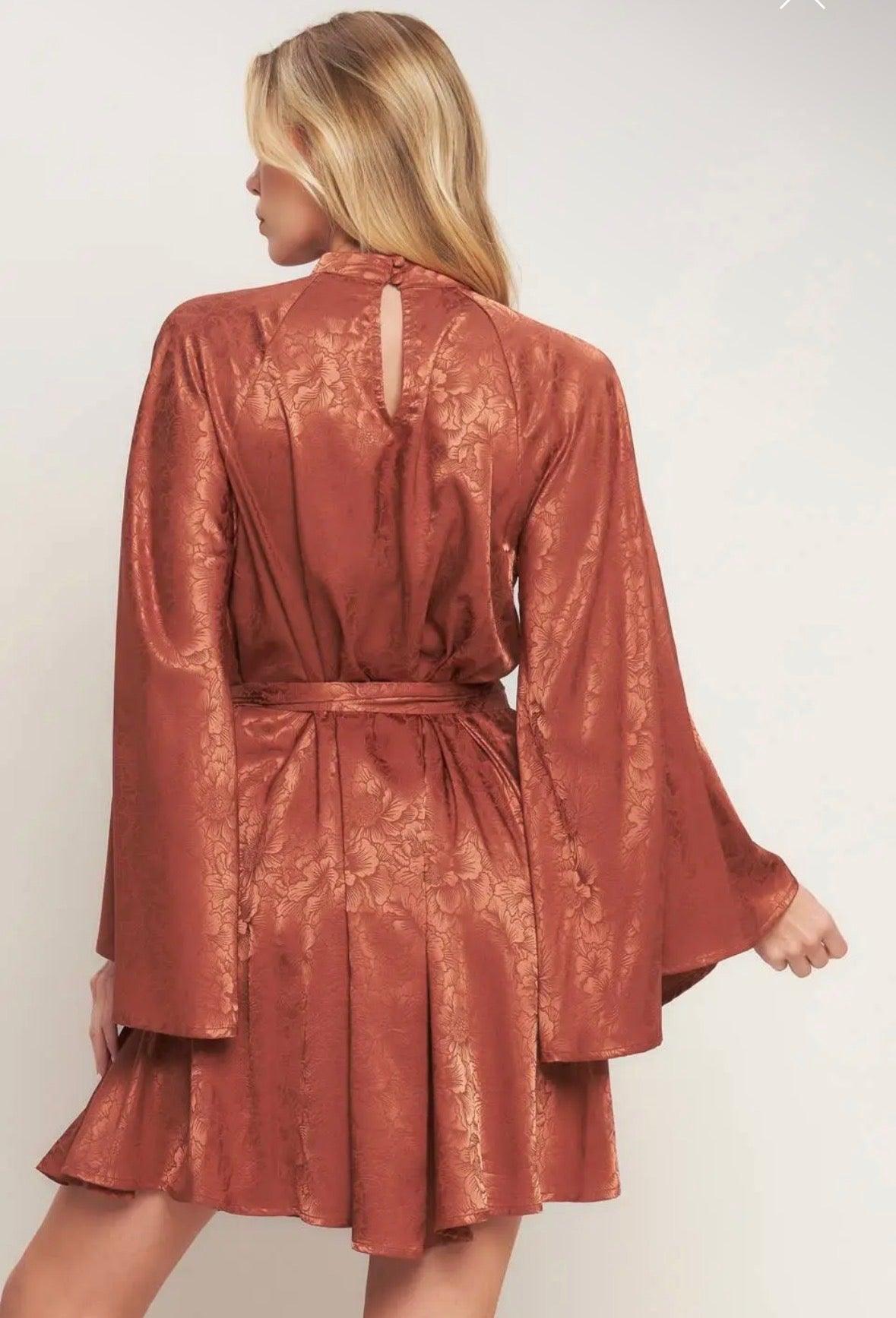 Satin Floral Dress