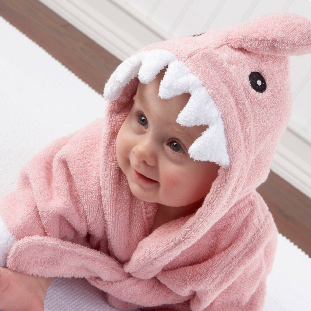 Shark Robe Let the Fin Begin Pink Shark Robe – Hydrangea House Edge