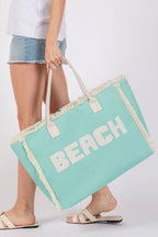 Embroidered Beach Tote