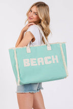 Embroidered Beach Tote
