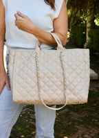 Melissa Tote Bag NUDE QUILTED DQ