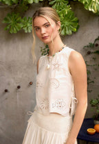 Nautical Eyelet Top