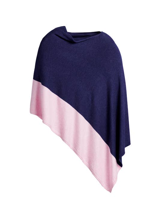 Madeleine Travel Poncho: Navy